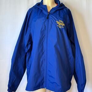 Disney Treasure Opening Team 2024 Windbreaker Jacket 3XL Blue Hooded Sport-Tek